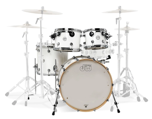 Drum Workshop - Design Series 4-Piece Shell Pack (22,10,12,16) - Gloss White