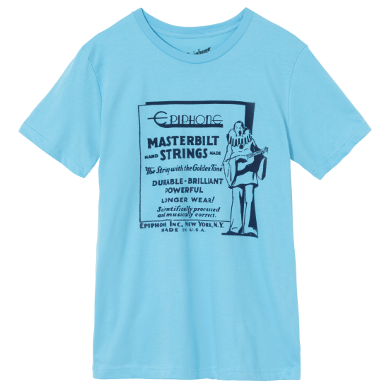Masterbilt Strings T-Shirt, Sky Blue - S