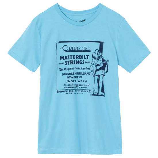 Masterbilt Strings T-Shirt, Sky Blue - XL