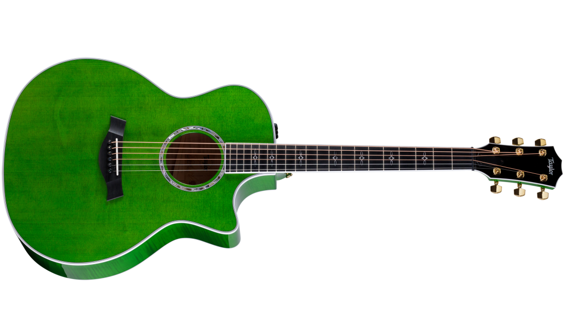 614ce Special Edition Maple Acoustic-Electric Guitar w/Case - Trans Green