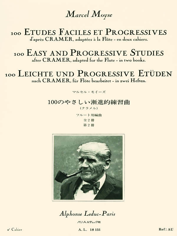 100 Easy and Progressive Studies After Cramer, Volume 2 - Moyse - Flute - Book
