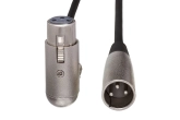 Balanced Interconnect, Right-angle XLR-F to XLR-M, 1.5 ft