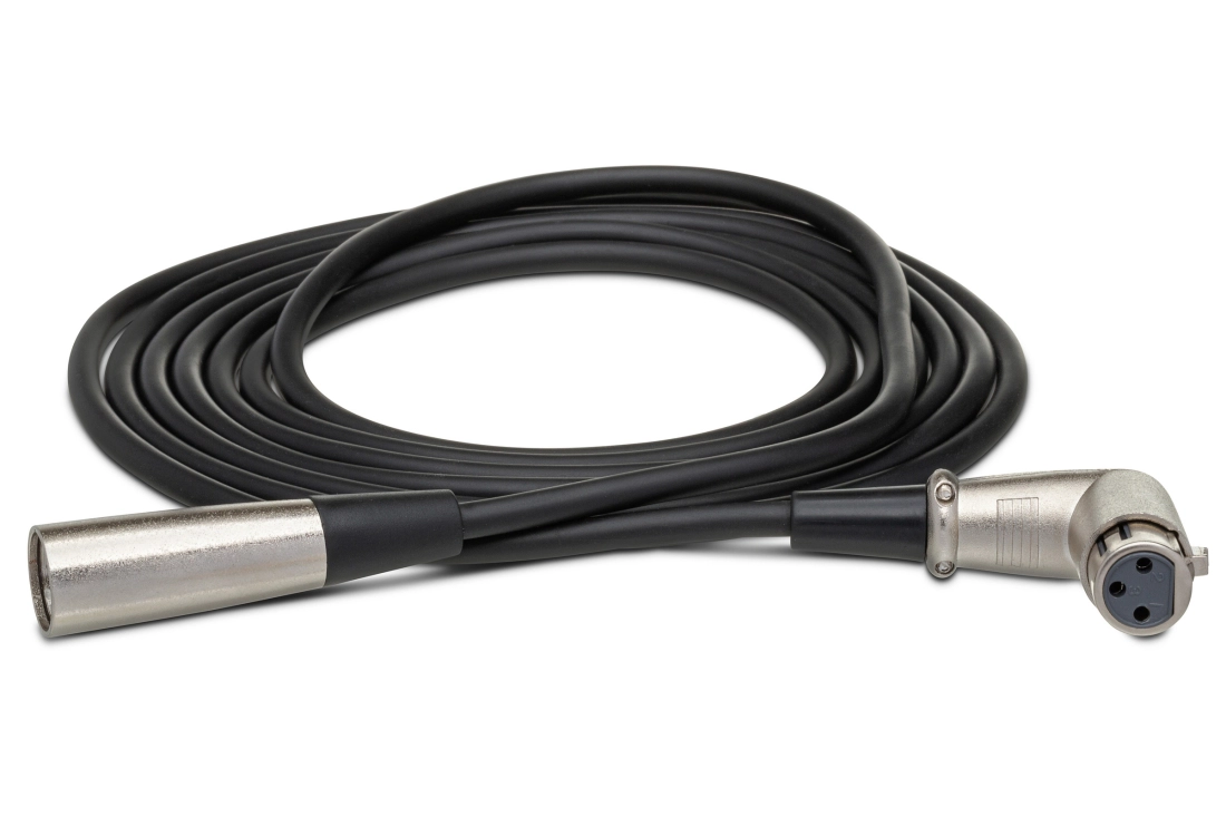 Balanced Interconnect, Right-angle XLR-F to XLR-M, 10 ft