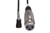 Camcorder Microphone Cable, XLR-F to Right-angle 3.5 mm TRS, 5 ft