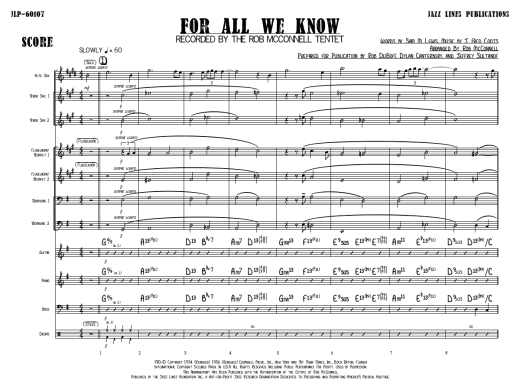 For All We Know - McConnell - Jazz Ensemble - Gr. 5