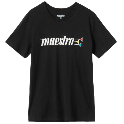 T-shirt Maestro  logo trompettes, noir (trs grand)