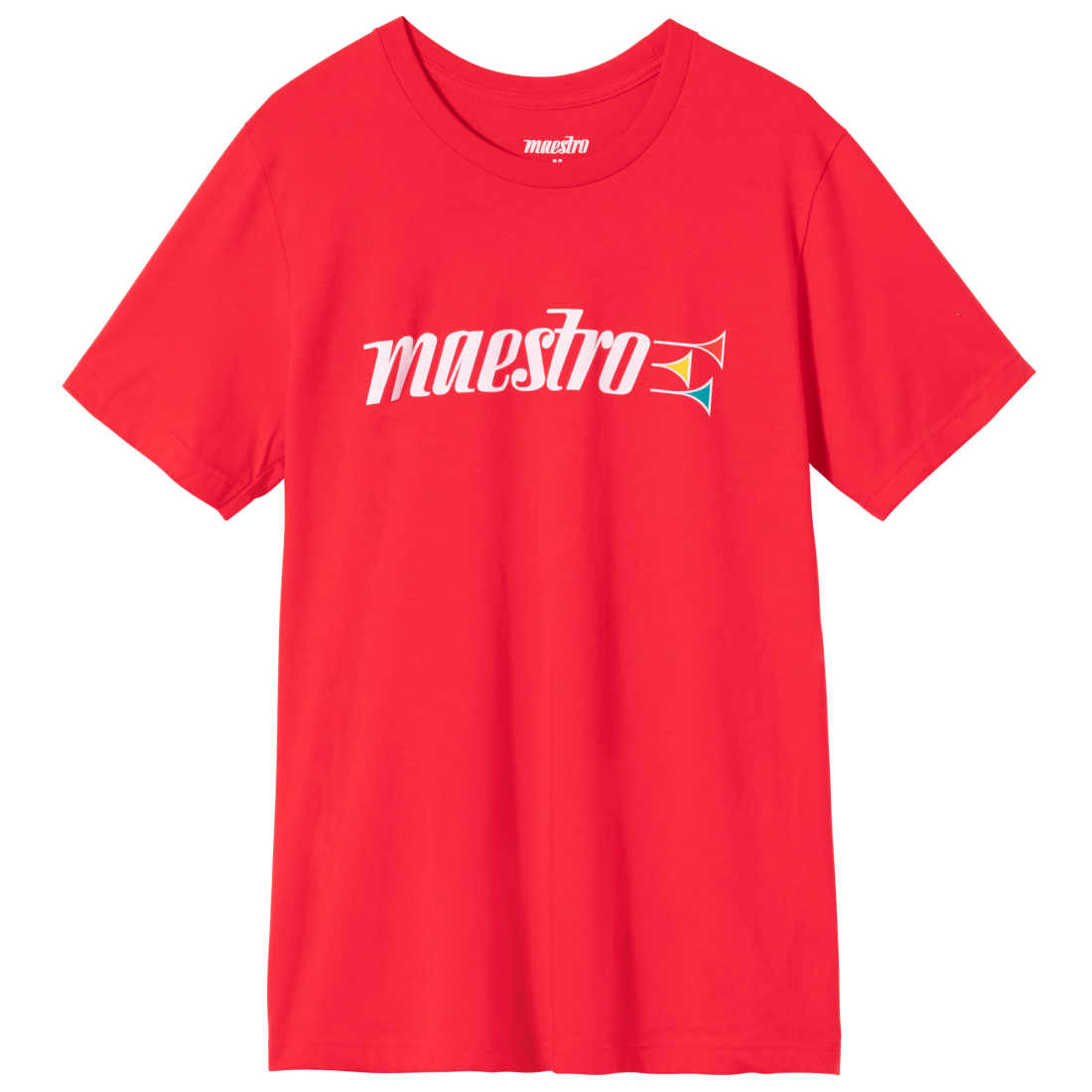 T-shirt Maestro  logo trompettes, rouge (grand)