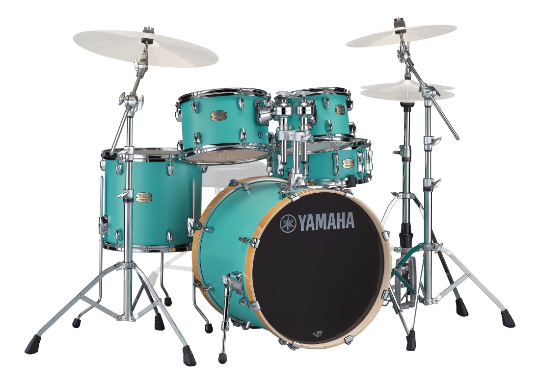 Stage Custom Birch 5-Piece Drum Kit (22,10,12,16,SD) with Hardware - Matte Surf Green