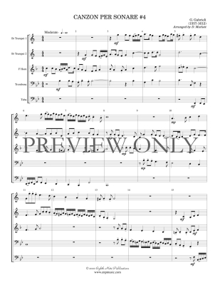 Canzon per sonare #4 - Gabrieli/Marlatt	- Brass Quintet