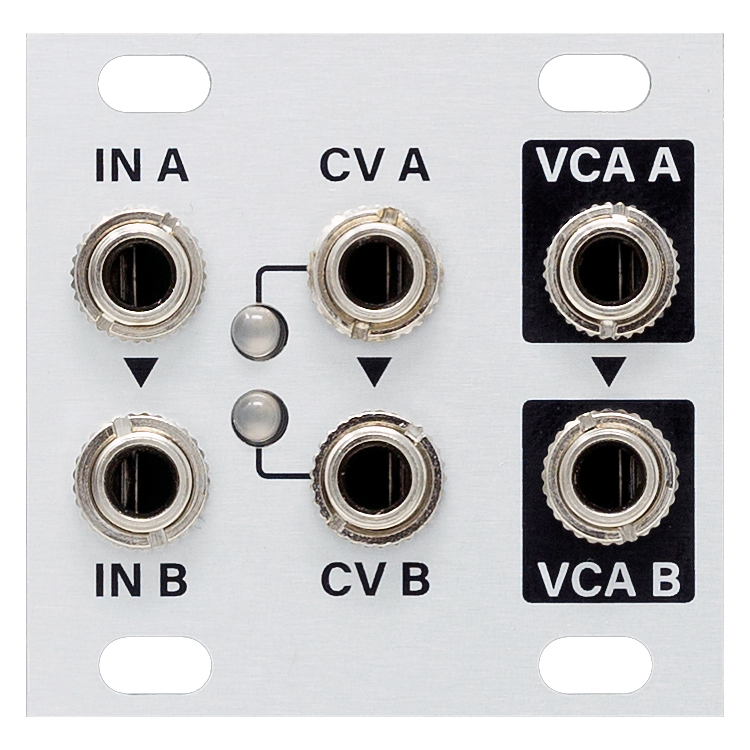 Dual VCA 1U Stereo Linear Voltage Controlled Amplifier