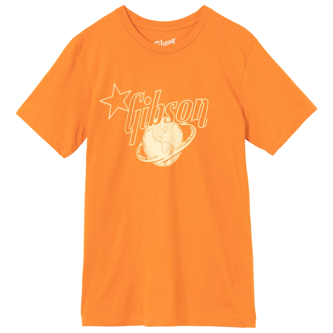 Frets Heard \'Round the World Orange Tee - Small