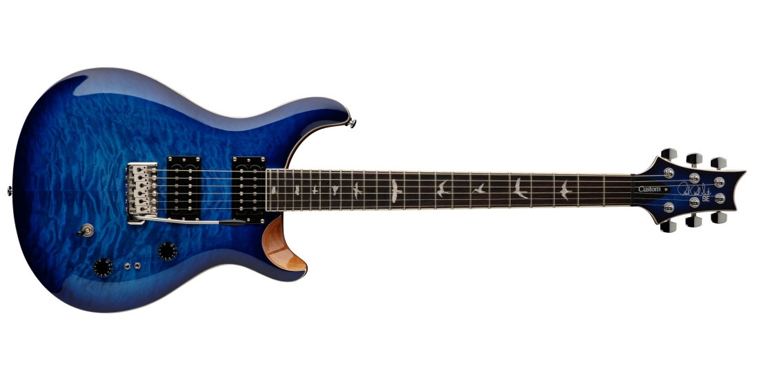SE Custom 24-08 Electric Guitar, Quilted Maple with Gigbag - Limited  Edition Faded Blue Burst