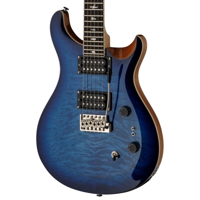 SE Custom 24-08 Electric Guitar, Quilted Maple with Gigbag - Limited Edition Faded Blue Burst
