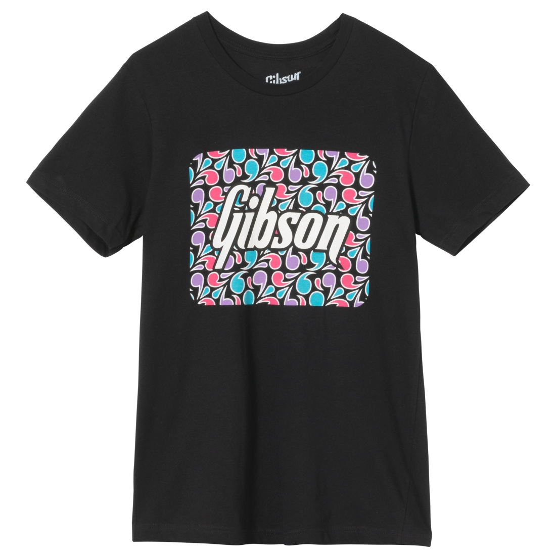 Floral Block Logo Black Tee - Small