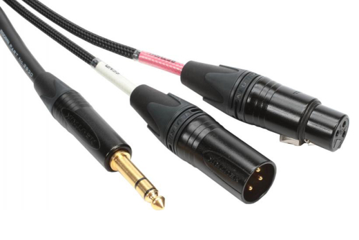 Mogami - Gold 1/4 TRS to Male/Female XLR Send/Return Cable - 2 Foot