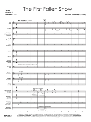 The First Fallen Snow - Standridge - Concert Band - Gr. 0.5