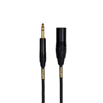 Gold 1/4\'\' TRS to XLRM Patch Cable - 2 Foot