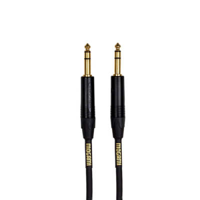 Gold 1/4\'\' TRS to 1/4\'\' TRS Patch Cable - 1 Foot