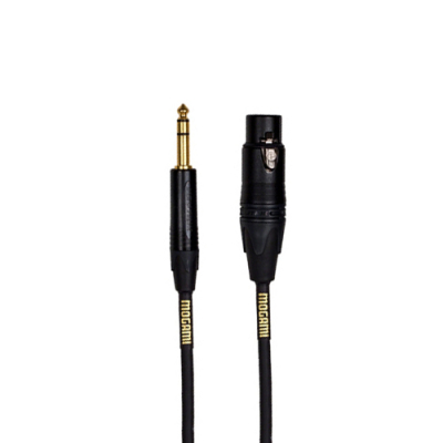 Gold 1/4\'\' TRS to XLRF Patch Cable - 1 Foot