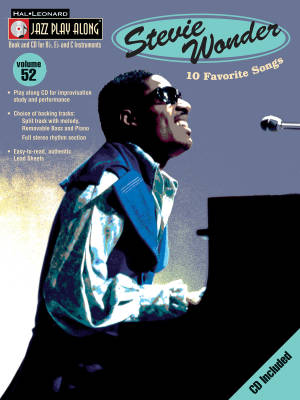 Hal Leonard - Stevie Wonder: Jazz Play Along Volume 52 - Book/CD