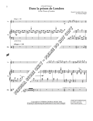 Dans la Prison de Londres - Begin - SATB