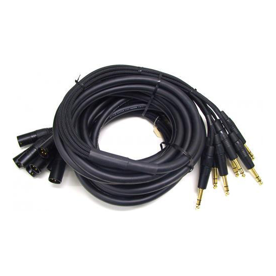 Gold 8-Channel TRS to XLRM Cable - 10 Foot