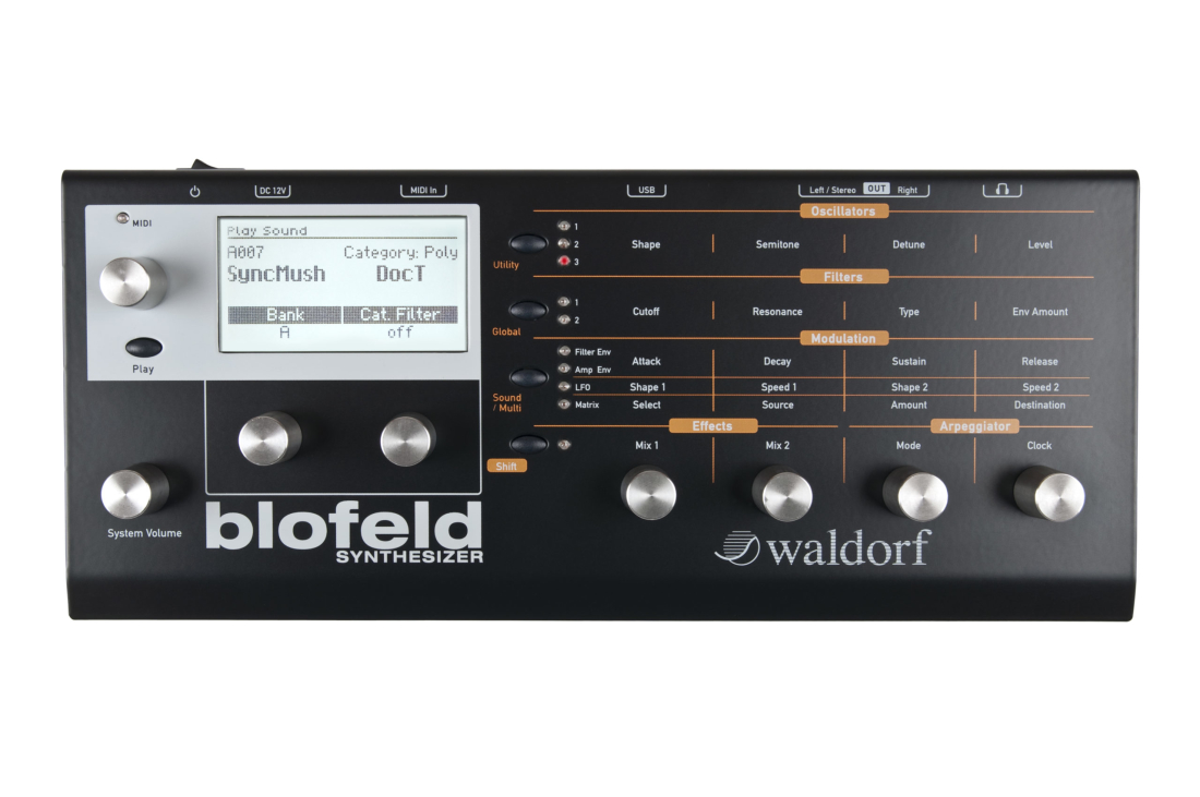 Waldorf Blofeld Desktop Synthesizer Black Long  McQuade