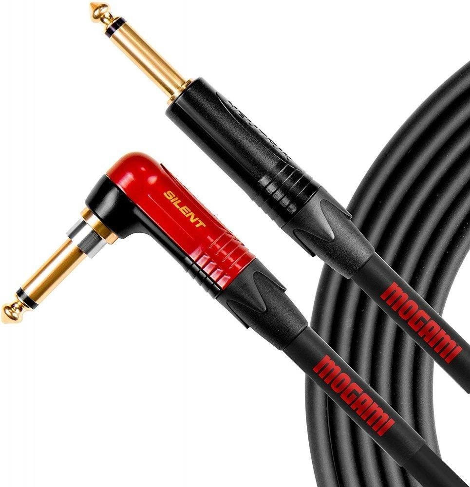 Overdrive Silent Instrument Cable Straight to Right Angle - 12 Foot