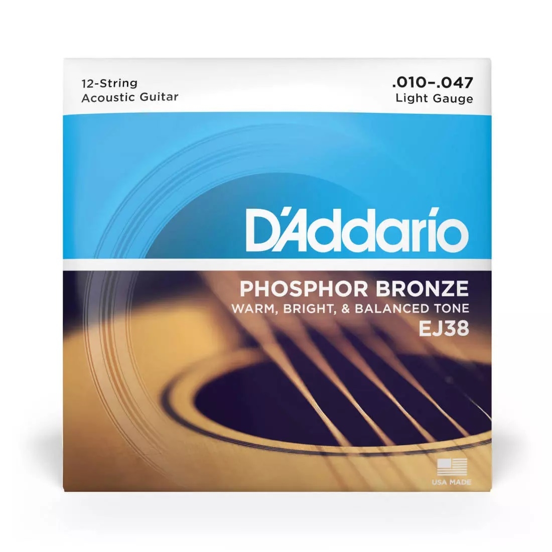D'Addario EJ38 Phosphor Bronze 12-String Light 10-47 Long  McQuade