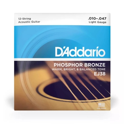 DAddario - EJ38 - Phosphor Bronze 12-String Light 10-47