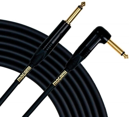 Mogami - Gold Instrument Cable Straight to Right Angle - 18 Foot