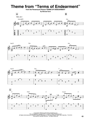 Fingerpicking Film Score Music - Guitar TAB - Book