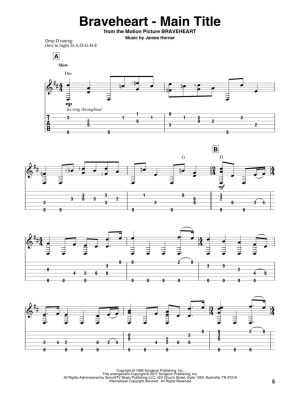 Fingerpicking Film Score Music - Guitar TAB - Book