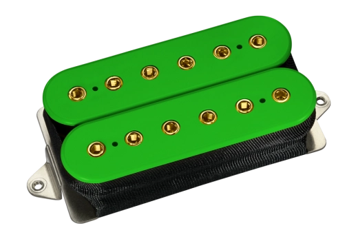 DiMarzio - Gravity Storm F-Spaced Humbucker Neck Pickup - Green with Gold Poles