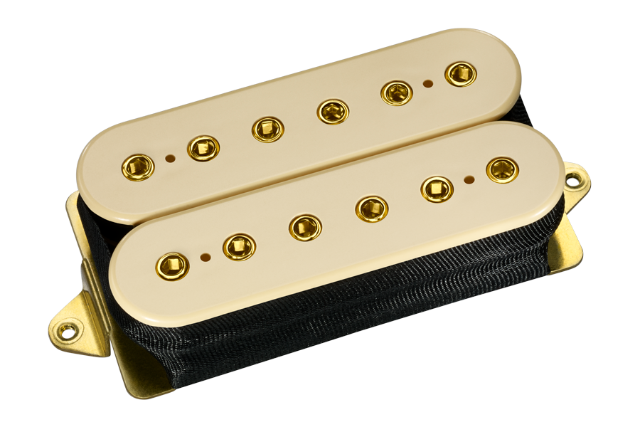 D Activator F-Spaced Neck Pickup - Cream with Gold Poles