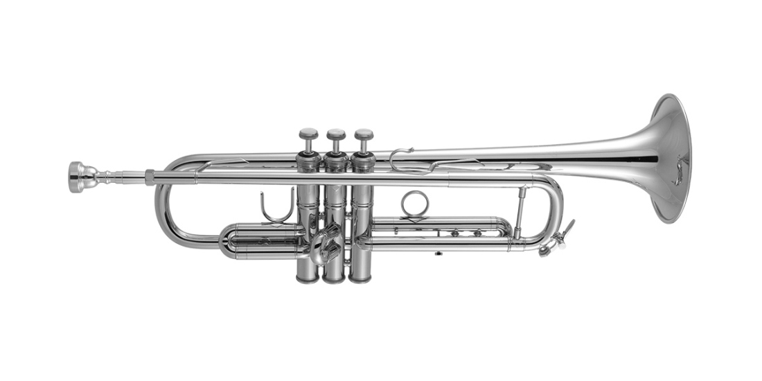 170S43GYR Professional Trumpet with .459\'\' Bore - Silver Plated