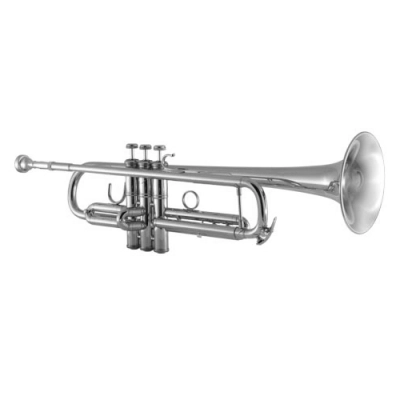 170S43GYR Professional Trumpet with .459\'\' Bore - Silver Plated