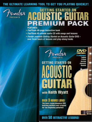 Fender Presents: Getting Started on Acoustic Guitar, Premium Pack - Wyatt - Guitar - Book/CD/DVD
