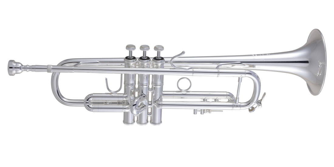 180S37R Professional Trumpet with .459\'\' Bore, Reverse Leadpipe - Silver-Plated