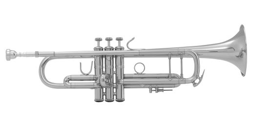 Bach - 180S37R Professional Trumpet with .459 Bore, Reverse Leadpipe - Silver-Plated