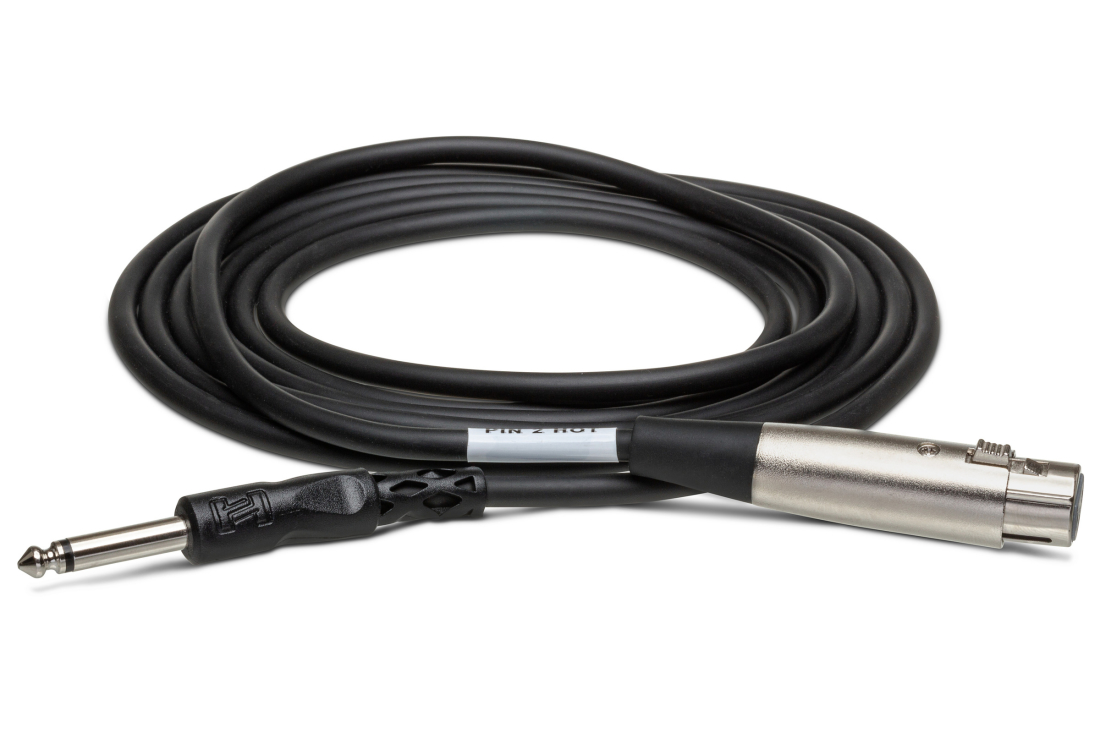 Unbalanced Interconnect Cable, XLR3F to 1/4 inch TS, 10 ft
