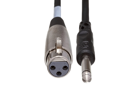 Unbalanced Interconnect Cable, XLR3F to 1/4 inch TS, 2 ft