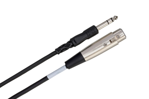 Unbalanced Interconnect Cable, XLR3F to 1/4 inch TS, 2 ft