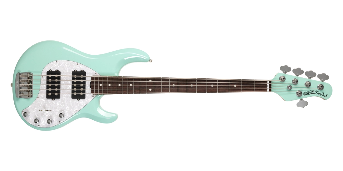 StingRay5 Special 5 HH 5-String Bass with Case - Laguna Green