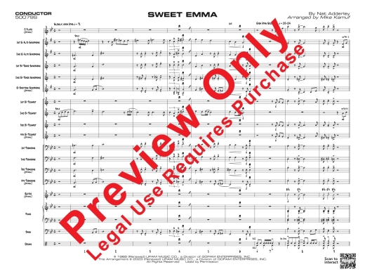Sweet Emma - Adderley/Kamuf - Jazz Ensemble - Gr. 2.5