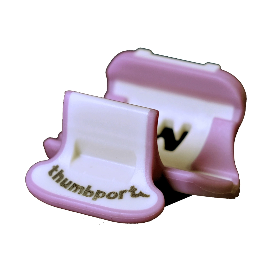 Thumbport II Flute Thumb Rest - Dusky Orchid/White