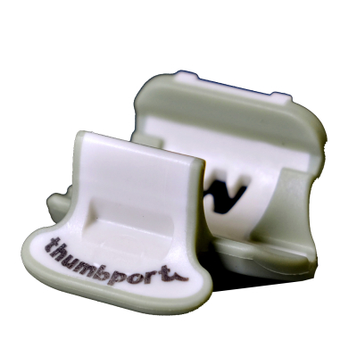 Thumbport II Flute Thumb Rest - Light Slate/White