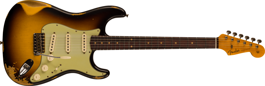 1960 Stratocaster Heavy Relic, Rosewood Fingerboard - Faded Aged 3-Colour Sunburst