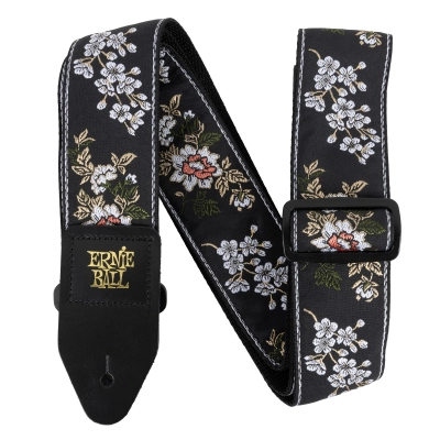 Ernie Ball - White Blossom Jacquard Guitar Strap