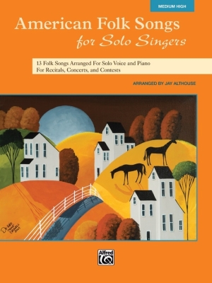 Alfred Publishing - American Folk Songs for Solo Singers Althouse Voix moyenne-aigu et piano Livre